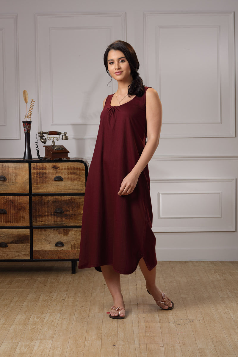 Nighties(Sleeveless-Plain)