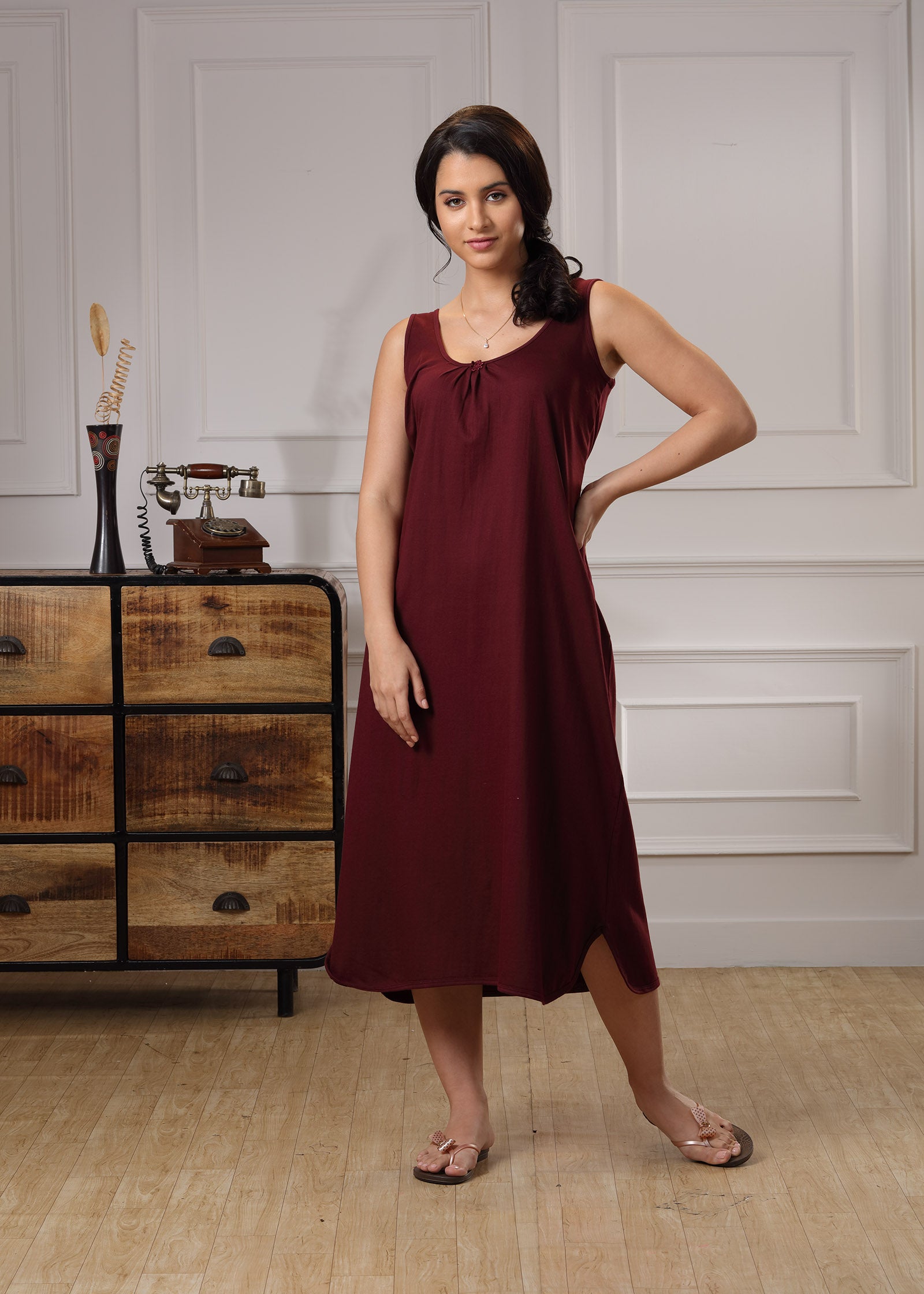 Nighties(Sleeveless-Plain)