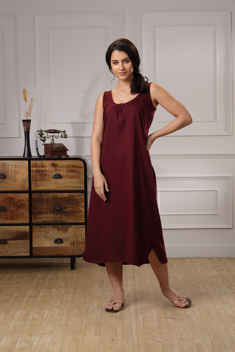Nighties(Sleeveless-Plain)