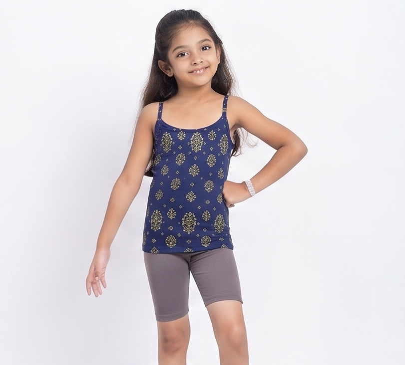 Navy Blue-Jasmine Junior Print-front