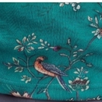 Peacock green-Jasmine Junior Print-closeup
