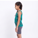 Peacock green-Jasmine Junior Print-sideview