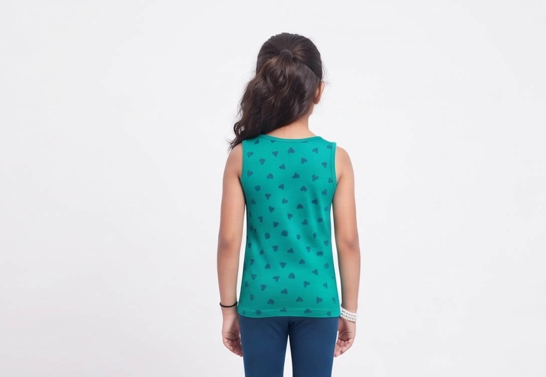 Peacock green-Queen print-back