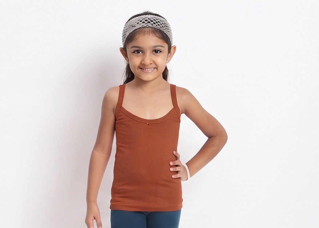 Rust Brown-Jasmine Junior Plain-front