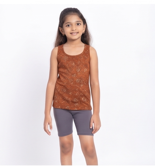 Rust Brown-Jasmine Junior Print-front