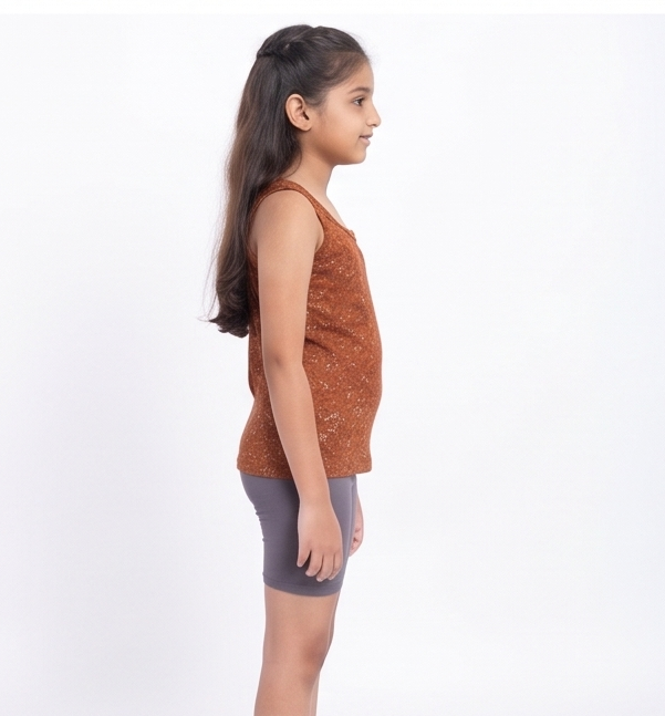 Rust Brown-Jasmine Junior Print-sideview